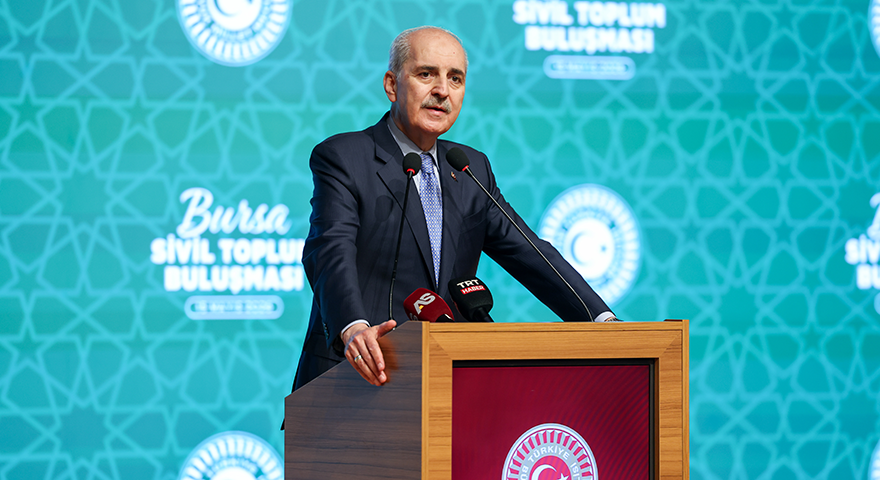 TBMM BAŞKANI KURTULMUŞ, “BURSA SİVİL TOPLUM BULUŞMASI” PROGRAMINDA KONUŞTU